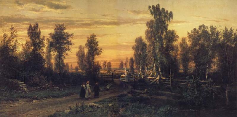 Ivan Shishkin Eventide France oil painting art